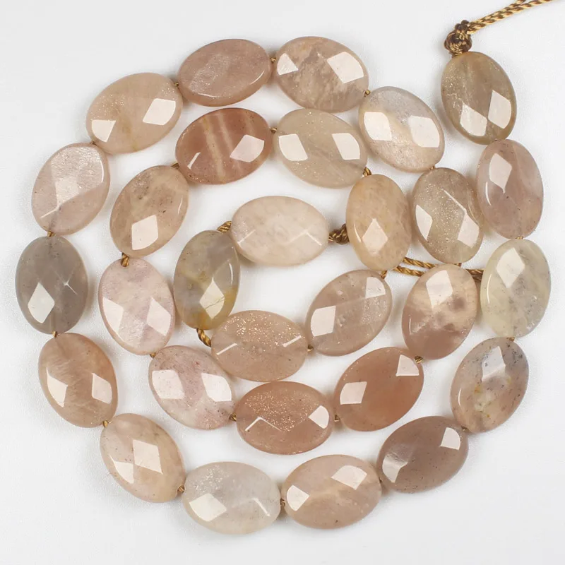 Natural Smooth/Faceted oval shape Sunstone 10x14/13x18mm beads 15inch ,100% Natural Stone Guarantee!