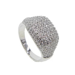 2018 new arrival jewelry ring full micro pave clear zircona Rings for men women