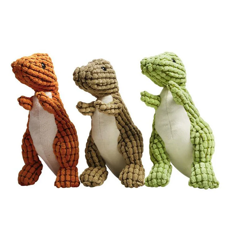 

2018 New Pet Dog Toy Small and Large Dogs Puppy Squeak Toys Comforting Audible Dinosaur Biting Sound Plush Toys Chew Toys