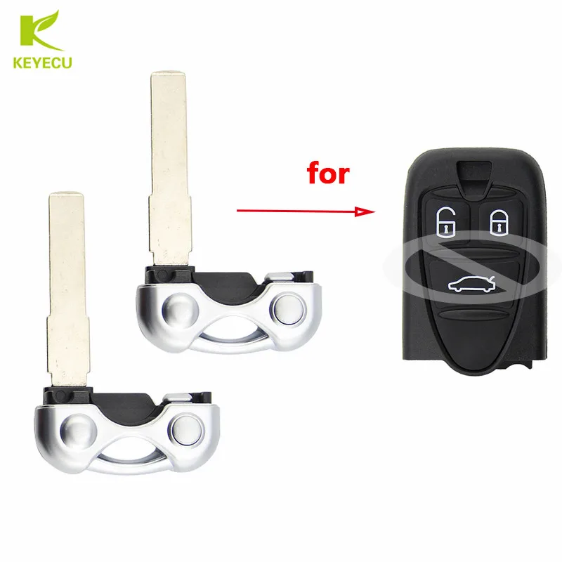 

KEYECU 2PCS X Replacement Smart Key Blade Uncut Blade Blank Emergency Insert for ALFA ROMEO 159 Brera 156 Spider 3 Buttons Key