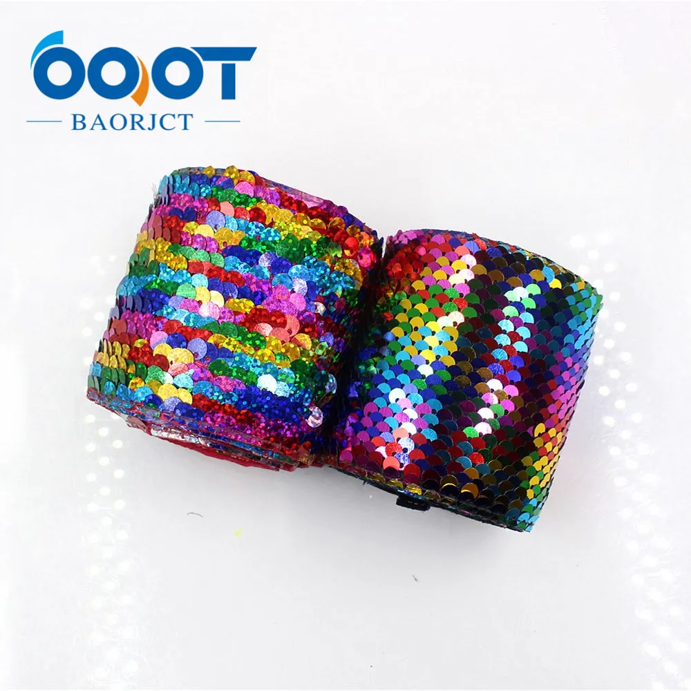 

OOOT BAORJCT G-18930-1279,75 мм, 2 ярда красочных лент squama, свадебное украшение, аксессуары для одежды, материалы для рукоделия