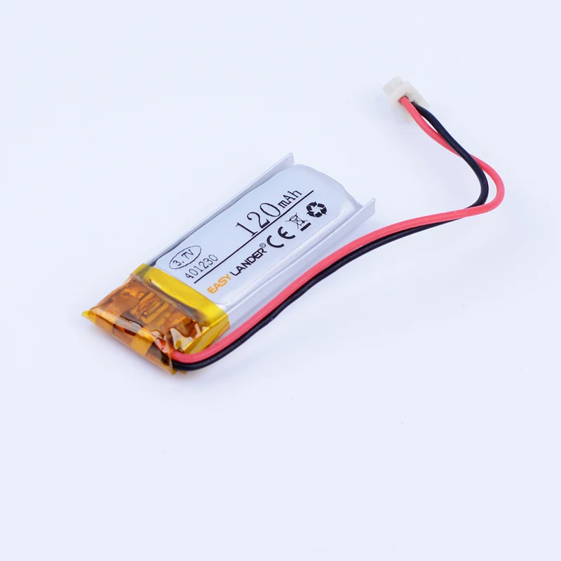 401230 1.25 2p  li Polymer 3.7V 120mAh lithium Battery For Bluetooth Headset WEP-475 HM1500