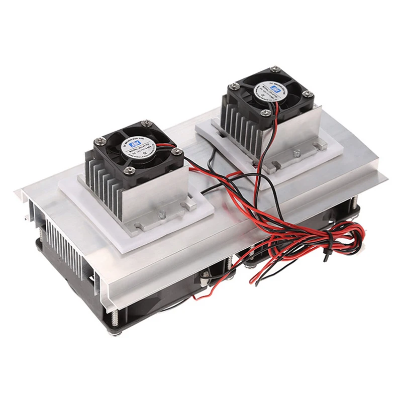 200 x 115 x 8.5mm 120W Thermoelectric Peltier Refrigeration Semiconductor Cooling System Kit Double Fan