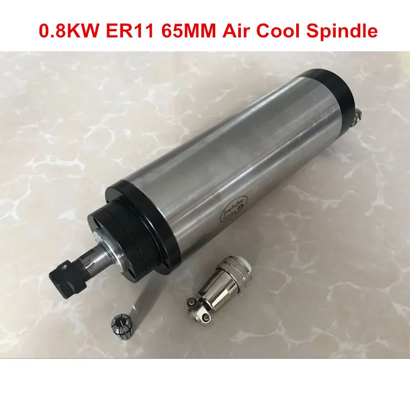 

0.8KW 110V /220V Air cooling Spindle Motor CNC 800W 65mm ER11 Air-cooled spindle for Engraving Milling Machine With 4 Bearings