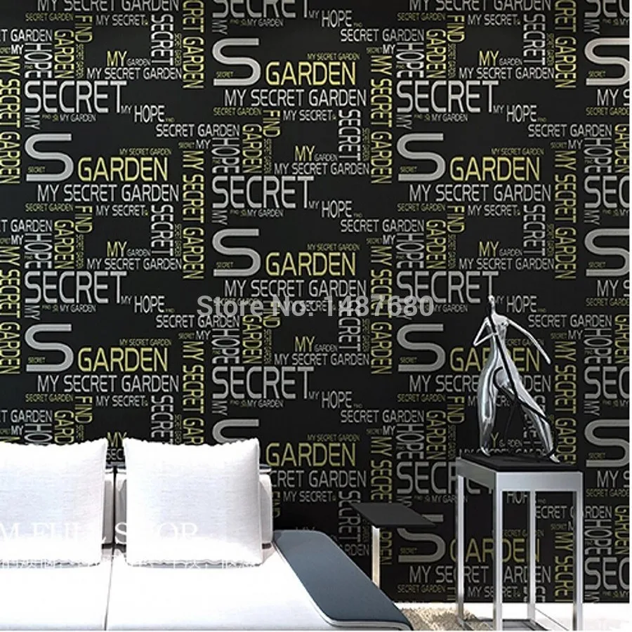 

beibehang Simple English alphabet papel de parede 3D wallpaper flocking wallpaper bedroom living room home decoration wall paper