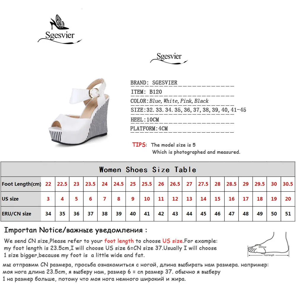 Sgesvier Women Concise Platform Open Toe Casual Shoes Woman Sandals Stripe Wedges Summer Woman Fashion Sandals 4 Colors B120