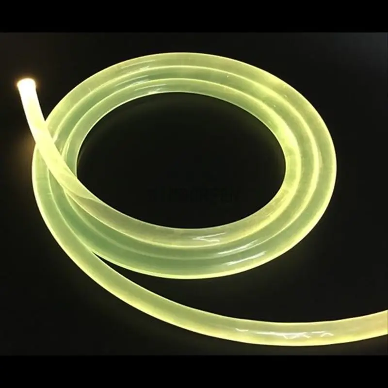 10mX 8mm diameter supper transparent solid core side glow fiber optic cable for swimming pool