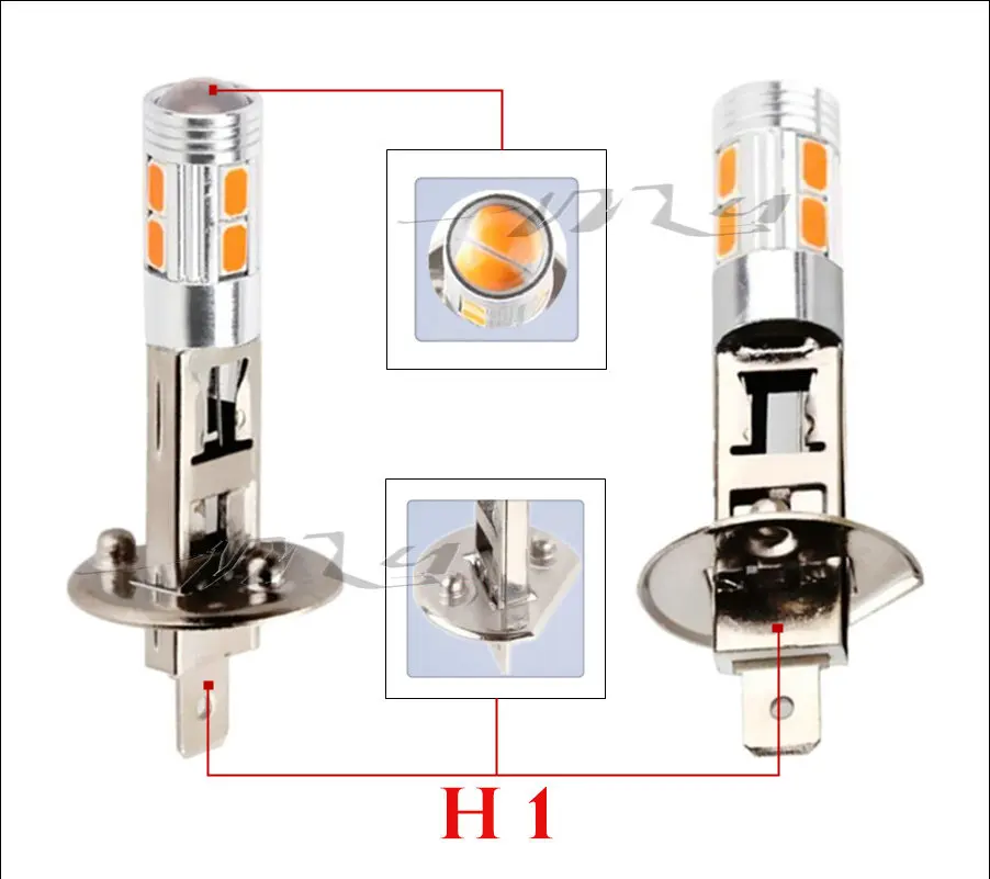 led car light Fog led high power lamp - H3 H1 5630 smd Auto car led bulbs Car Light Source parking 12V 6000K Headlight