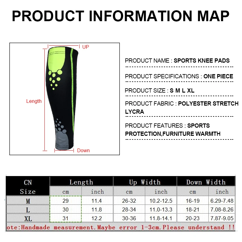 Compressione Sport Gamba Manica Corsa E Jogging Leggings Coprigambe Scaldini Delle Donne Degli Uomini Della Bicicletta di Supporto Polpaccio