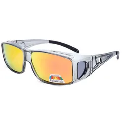 Nuovi uomini lenti polarizzate guida pesca occhiali da sole copertura per occhiali miopia Flip Polaroid occhiali da sole Oculos De Sol Masculino