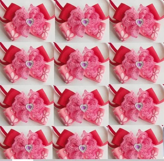 50 قطعة/الوحدة كبير بيع عيد الحب كلب جرو القط الأحمر القوس العلاقات ربطات العنق Bowknot عاشق الاستمالة المنتجات YQ12
