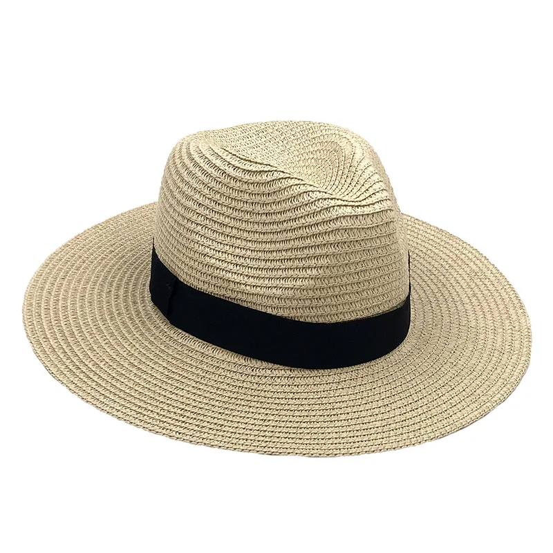 ZGYF JCH Brand Straw Hats For Women Panama Hat Beige White Mens Beach Casual Wide Brimmed Summer Hawaiian Fashion Sun Hat