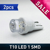 2pcs super bright T10 1SMD W5W 1W Lights LED Concave Lens Width headlight Lamp Light GLOWTEC all colors