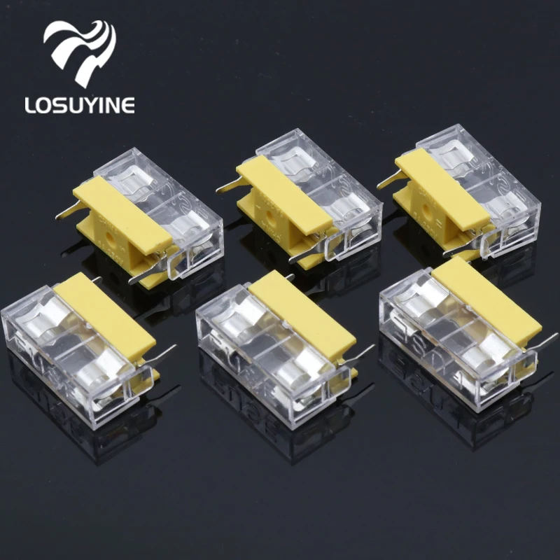 10 pcs Panel Mount PCB Fuse Holder Case w Cover 5x20mm