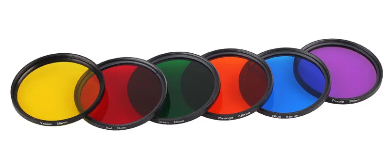 Camera Filter 49mm Gradient Full Red Orange Yellow Green Blue Purple ND2 4 8 16 for EF 50mm f/1.8 STMAlpha 28mm f/2.8 (SAL28F28)