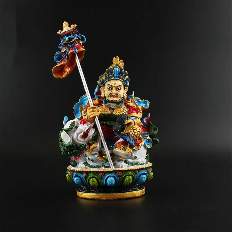 12.5CM Vaishravana Buddha Decorative Resin Small Buddha Statue Zambala Buddha Statue