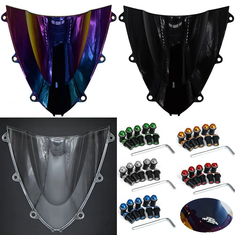 Für Honda CBR1000RR 2008 2009 2010 2011 CBR 1000 RR CBR1000 Doppel blase motorrad Injection windschutzscheibe windschutz Bolzen Schrauben