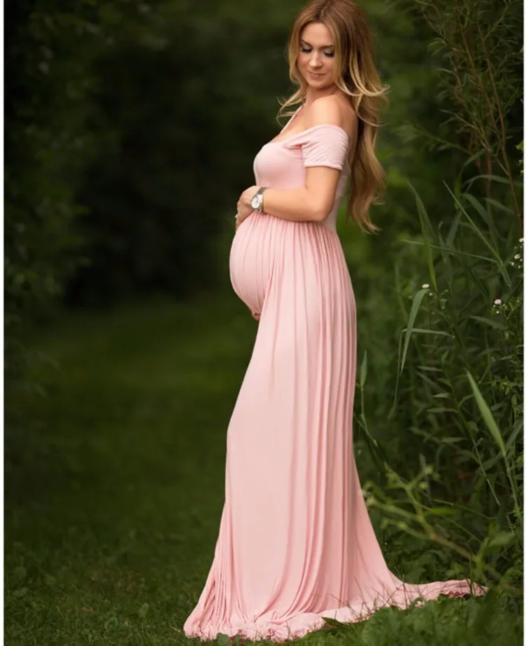 Maternity Photography Props Pregnancy Clothes Maxi Maternity photography Dress Cotton Maternity Dress For photography Props