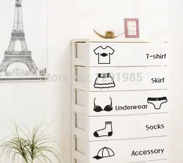 Lovely Storage Category Labels Art Wall Quotes Removable PVC Wall Sticker Home Decor Decals DIY  fashion Poster