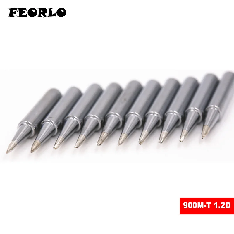 FEORLO Lead-free Solder Iron Tip 900M-T For Hakko 933.376.907.913.951,898D,852D+,atten,quick,Lukey 852D Soldering Rework Station