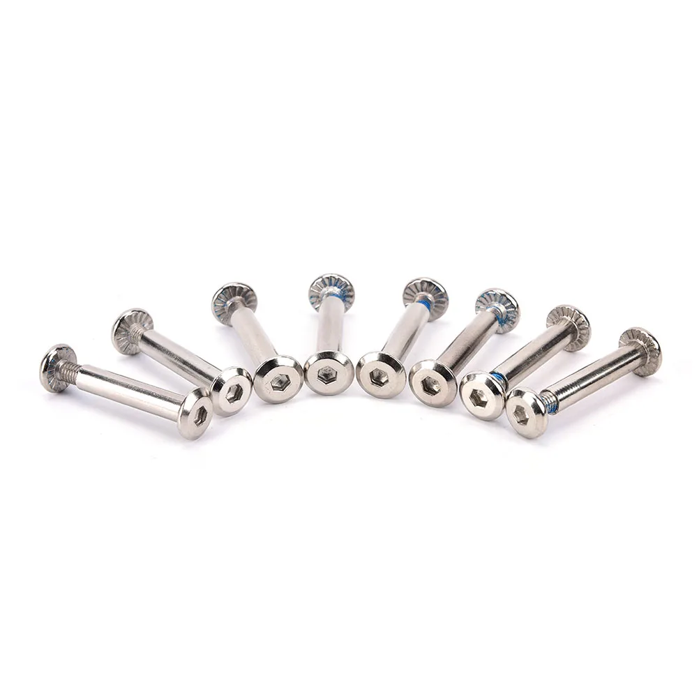 8Pcs Roller Skates Parts Axle Male And Female Screws For Child Kids Or Adult Inline Skates