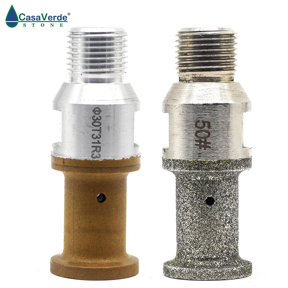 new 5 step T30mm diamond finger bit wheels with 1/2 Gas arbor for grinding slab edge 30mm height