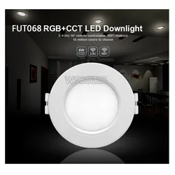 smart 6W RGB + CCT LED Downlight 110V 220V dimmable  recessed Led ceiling panel lights compatible FUT092 remote/WIFI APP control