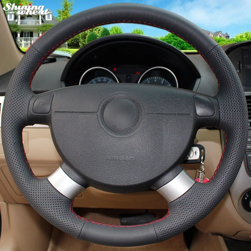 Shining wheat Car Steering Wheel Cover for Chevrolet Aveo Lova Buick Excelle Daewoo Gentra 2013-2015 Chevrolet Lacetti 2006-2012