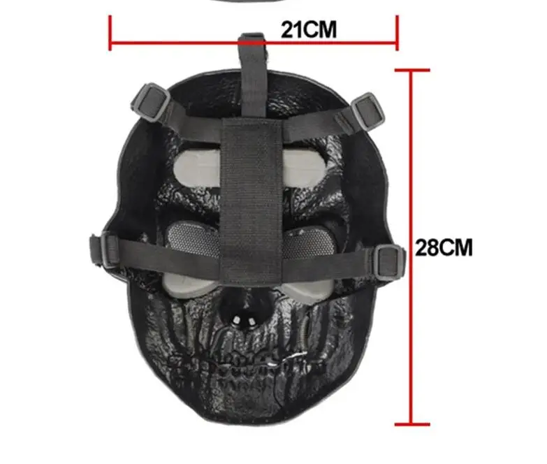 Masker Pelindung Wajah Penuh Film dan Tari Topeng Berburu Airsoft Taktis Militer AS