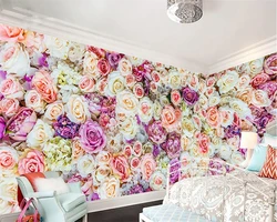 Custom wallpaper photo flower sea garden flower roses TV background wall murals living room bedroom home decoration 3d wallpaper