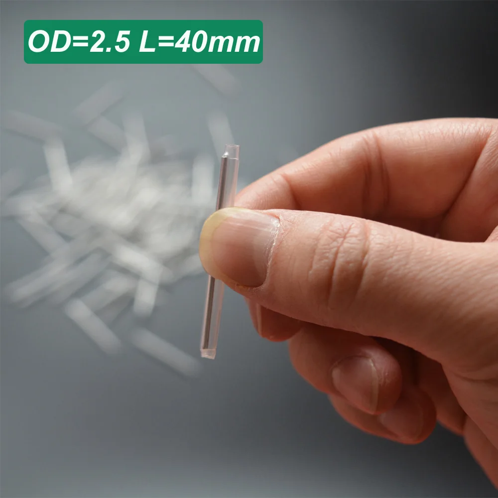 

High Quality OD2.5 40mm Fiber Optic Fusion Splice Sleeves Heat Shrinking Tube -100pcs