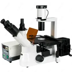 Phase Contrast-AmScope Supplies 40x-800x Plan Phase Contrast Culture Inverted Fluorescent Microscope SKU: IN300TB-FL