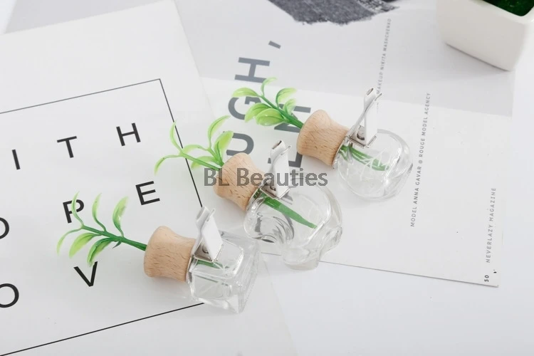 100pcs/lot Car Outlet Perfume Empty Bottle Deodorant Air Conditioning Perfume Folder Car Hanging Bottles