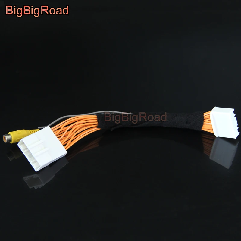 

BigBigRoad 24 Pins Wire Connector with RCA For Renault Connect Original Factory Screen / Parking rearview Camera Cable Adapter