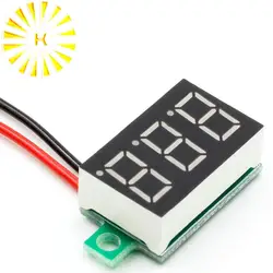 Mini voltmètre numérique LED, voltmètre de réglage d'affichage numérique, panneau rouge vert et bleu, DC 0.36 ~ 30V, 10 pièces x 4.5 pouces