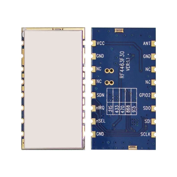 2pcs/lot RF4463F30 - 3km 500mW 868MHz FSK / GFSK Si4463 small high power long distance front end RF wireless transceiver module