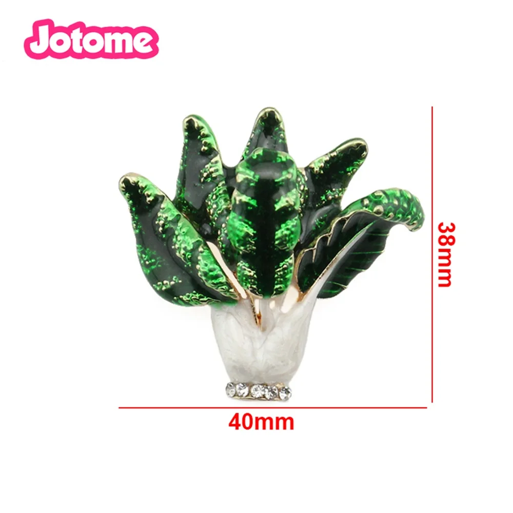 50pcs/lot free shipping Wholesale Cute Green Vegetables Enamel Cabbage Brooch Pin