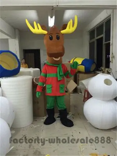 

New Adult Best Sale Foam Deer Fancy Cartoon Mascot Costume Plush Christmas Fancy Dress Halloween Mascot Costume