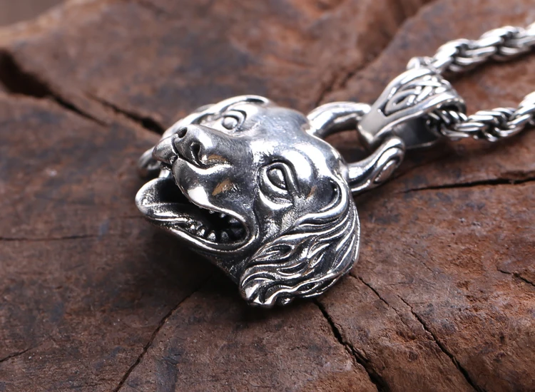 

925 silver monkey pendant Personality brass peach The monkey to peach Have a son Thai silver necklace for men and women