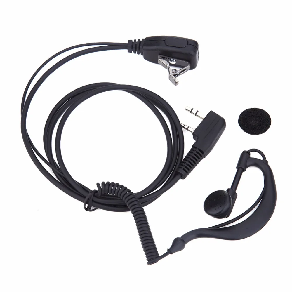 1-3PCS 2 PIN Earpiece Headset PTT MIC 1m Ear Hook Walkie Talkie Earbud Interphone Earphone Earpiece for BAOFENG UV5R/KENWOOD/HYT