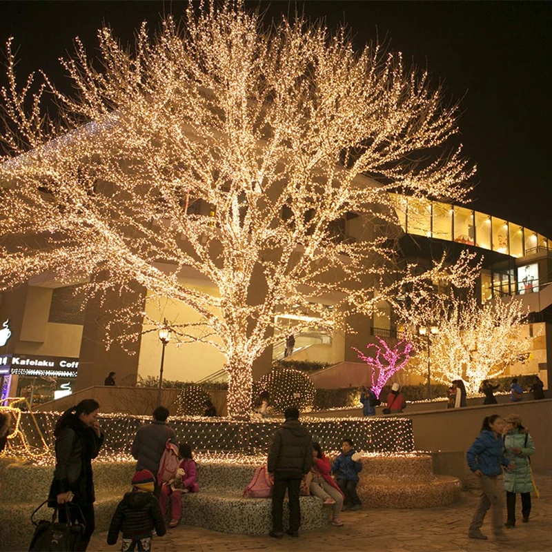 Tira de luces LED para decoración del hogar, guirnaldas de hadas para fiestas, 10M, 100 V, UE