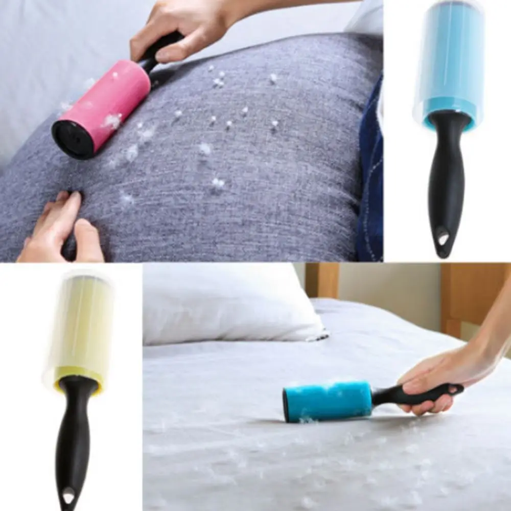 Reusable Washable Roller Dust Cleaner Lint Sticking Roller for Clothes Pet Hair Cleaning Household Carpet Bed Dust Wiper Tools