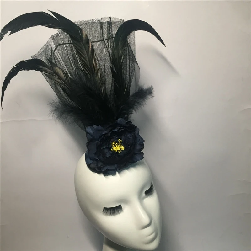 Flower Feather 8 Types Headdress Stage Performance Model Catwalk Photo Props Hair Accessories Headwear Cosplay Supplies