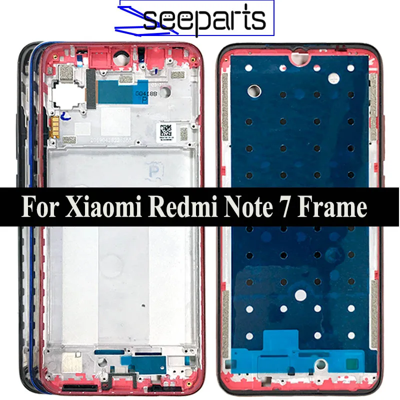 

Black/Blue/Red For Xiaomi Redmi Note 7 Housing Middle Frame Bezel Middle Replacement Parts For Redmi Note 7 Pro Middle Frame