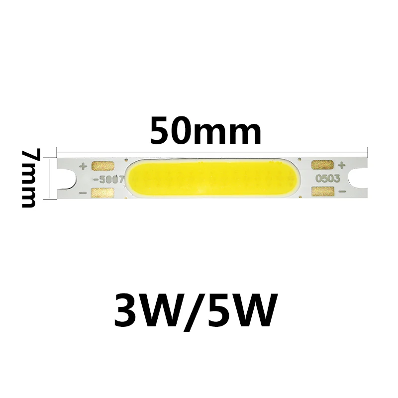 Imagem -02 - Cob Levou Chip de Luz Branco Quente Vermelho Verde Azul Amarelo Levou Cob Bar para Lâmpadas de Parede Lanterna Tubo de Luzes Diy Pcs 3w 5w