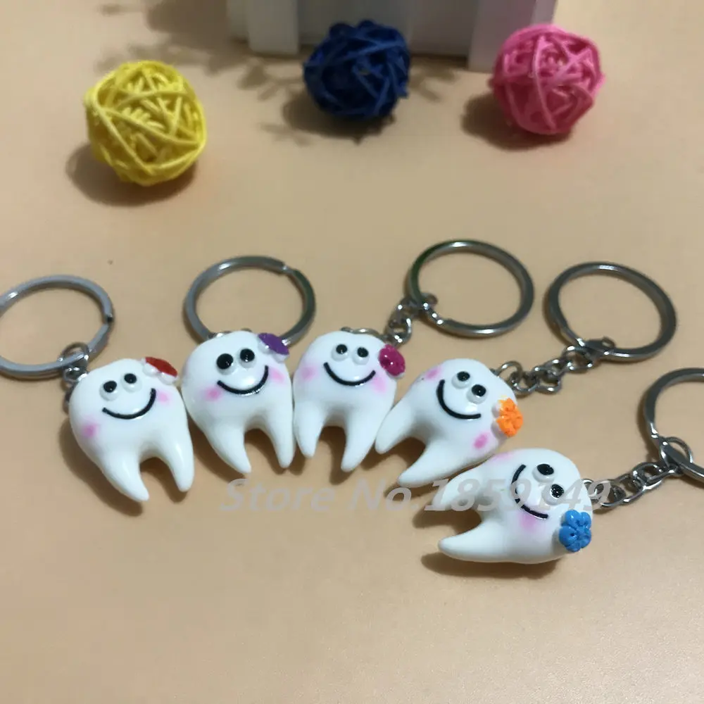 60pcs/set lovely Simulation tooth pendant promotional gifts for dental clinic