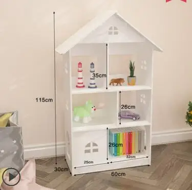 

Children's bookshelf floor bookcase cartoon kindergarten baby picture book frame primary school students simple shelf rack .