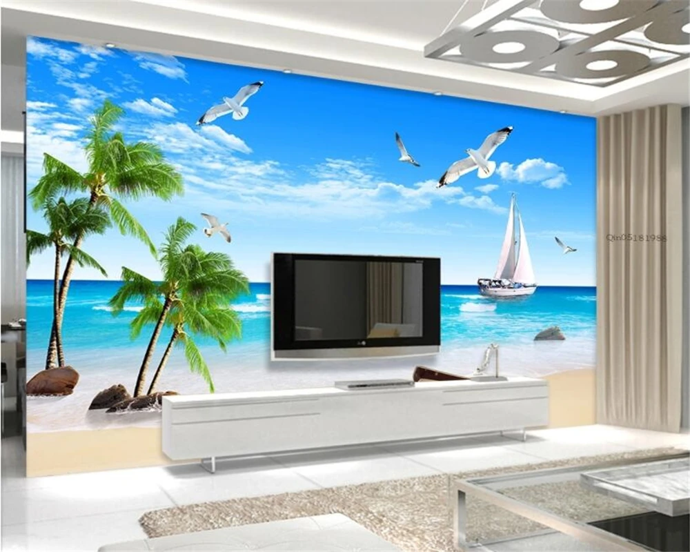 

beibehang Custom Mural Nature Scenery Sea view Photo Wallpaper Living Room 3D Wallpaper Landscape 3D wallpaper papel de parede