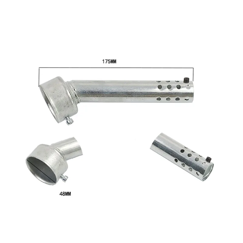 Motorcycle Exhaust Muffler Adjustable DB Killer Silver Metal Noise Sound Eliminator 48/57mm For Motorbike MF002