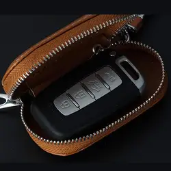 Multi-function Key Bag Leather Key Case For Faraday Cage Keyless Entry Key Fob Pouch Car Key Security Accessories